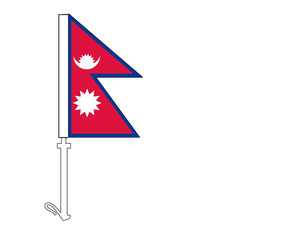 Nepal - Car Flag