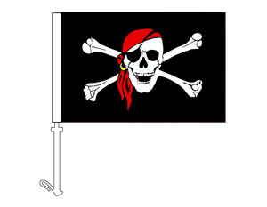 Pirate Red Scarf - Car Flag