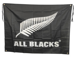 New Zealand Flags: All Blacks Cape/Banner Flag