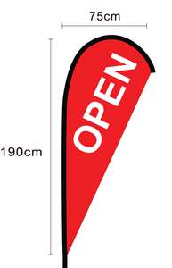 Open - 2m Teardrop Flag ONLY