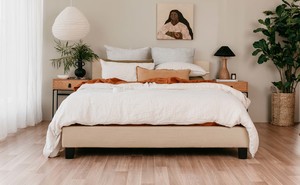 Bedroom: Piha Bed Frame - Sand