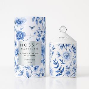 Peony & Apple Blossom Ceramic Candle