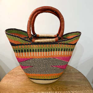 Market Basket ~ Lime, Orange and Navy