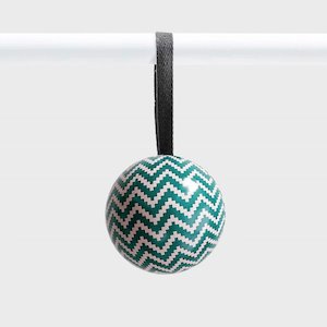 Fillable Tin Christmas Bauble - Zigzag