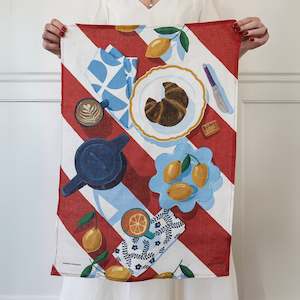 Bespoke Letterpress -  Brunch 100% Linen Tea Towel