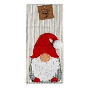 Gnome Embellished Tea Towel