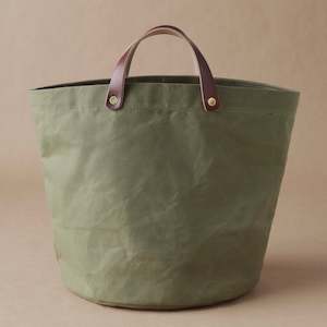 Baskets: Francli - Half Tote Canvas Bag, Field