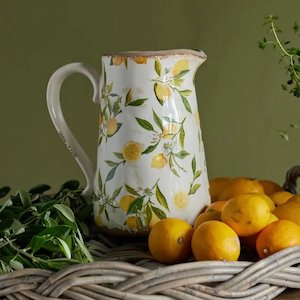Tall Botanical Lemon Jug