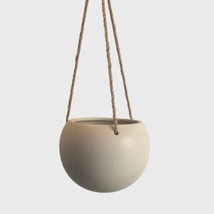 Pots Planters: Orbit Hanging Planter, Large Oatmeal