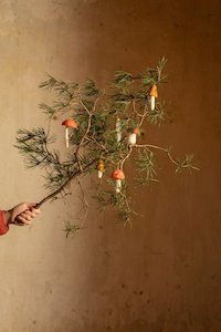 Muskhane: Muskhane - Hanging Felt Mushroom Decorations, Set 3