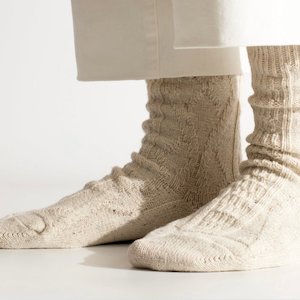 Thunders Love Socks - Wool Collection, Braid Raw White