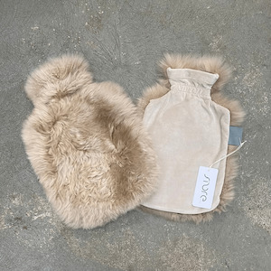 Homewares: Fibre by Auskin - Longwool Sheepskin Hot Water Bottle Cover