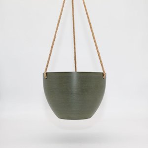 Pots Planters: Columbia Hanging Planter - Olive