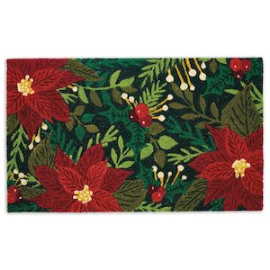 Gifts Under 100: Poinsettia Coir Door Mat