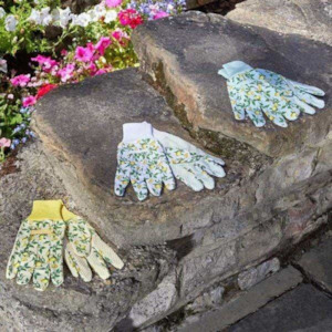 Briers - 3 Pack Cotton Grip Gardening Gloves, Sicilian Lemon