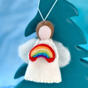Tara Treasures - Felt Angel with Rainbow