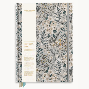 Bespoke Letterpress - 2026 Teacher’s A4 Planner, Ivory Garden