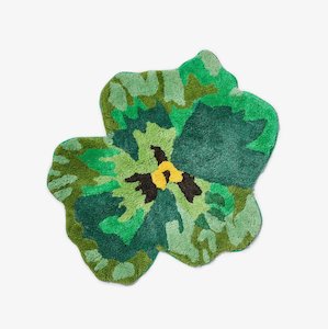 Bonnie And Neil: Bonnie & Neil Bath Mat - Green Pansy