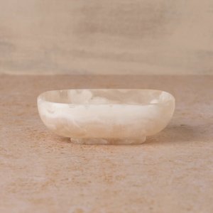 Bath Accessories: Flow Resin Soap Dish - Peach Blush