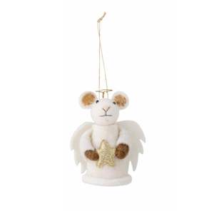 Felted Christmas Peo Ornament - Mouse Star Angel