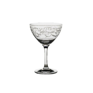 Etched Dot Martini Glass