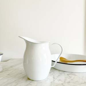 Dishy: Dishy - 1L Enamel Pitcher, White