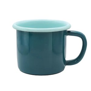 Dishy: Dishy Enamelware 400mL Mug - Turquoise & Aqua