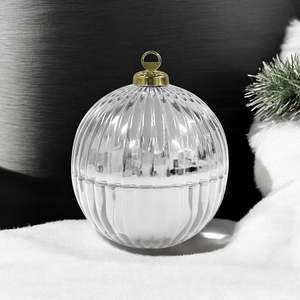 Amanda Alexander Collection - Christmas Bauble Candle, Silver