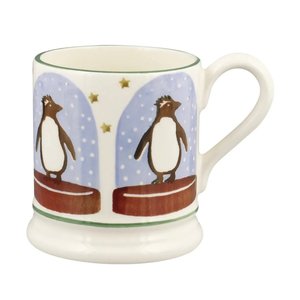 Emma Bridgewater: Emma Bridgewater - Penguin Snow Globe ½ Pint Mug