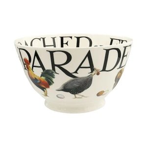 Emma Bridgewater: Emma Bridgewater - Rise & Shine Poultry on Parade Bowl, Medium