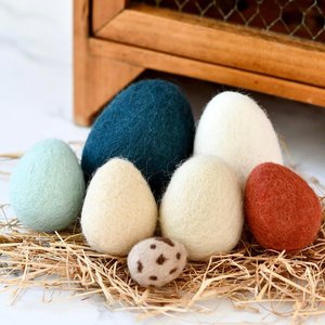 Tara Treasures - Felt Poultry Eggs, 7 Varieties