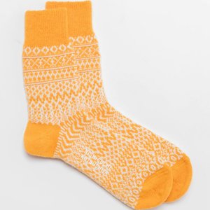 Nishiguchi Kutsushita - Oslo Lantern Orange Wool Socks
