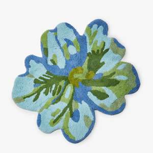 Bonnie & Neil - Tulip Bath Mat, Blue & Green