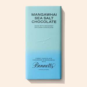 New: Bennetts - Mangawai Sea Salt & Cark Chocolate Bar