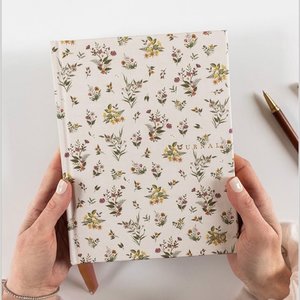 Bespoke Press - Lined Linen Bound Journal, Botanical Blooms
