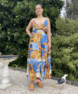 Products: Print tiered cut-out Maxi FOB Collection