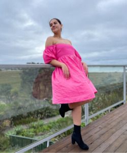 Products: Ta’ahine Off shoulder linen FOB Collection