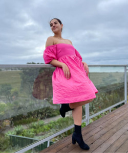 Products: Ta’ahine Off shoulder linen FOB Collection