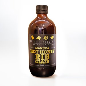Products: NEW Manuka Hot Honey Rib Glaze 500ml - The Four Saucemen