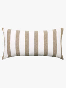 Café Striped Linen Lumbar