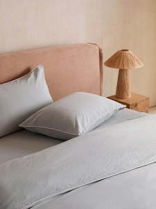 Back In Stock New: Piped Sheet Set - Sky