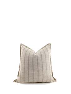 The Haven Stripe Cushion - Smoke