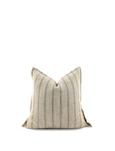 Back In Stock New: The Haven Stripe Cushion - Natural