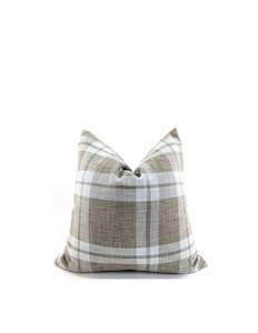 Back In Stock New: The Ashford Check Cushion - Oatmeal
