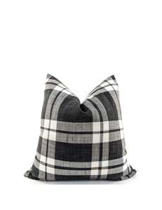 Back In Stock New: The Ashford Check Cushion - Noir