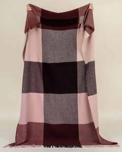 Brookside Wool Throw Blanket - Beetroot
