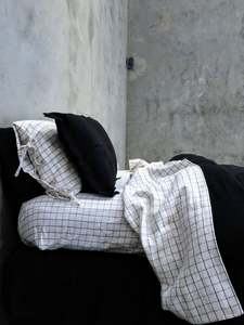 Grid Linen Sheet Set | Oeko-Tex® certified