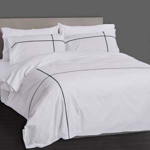 Hotel Luxury Bedding: Hudson Duvet Cover Set - Black
