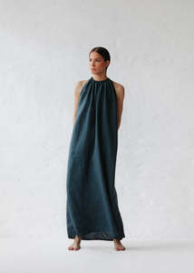 Izumi Linen Dress | Navy