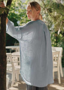 Tops: OREGANO Linen Shirt - Allure